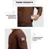 imageTBMPOY Mens Lightweight Bomber Jackets Light Windbreaker Casual Stylish Fall Golf Zip Up Dress Business VarsityA1dark Brown