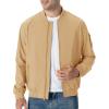imageTBMPOY Mens Lightweight Bomber Jackets Light Windbreaker Casual Stylish Fall Golf Zip Up Dress Business VarsityA1light Camel