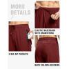imageTBMPOY Mens Lightweight Hiking Travel Pants Breathable Athletic Fishing Active Joggers Zipper PocketsA17wine Red