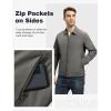 imageTBMPOY Mens Lightweight Jackets Casual Windbreaker Stylish Light Fall Spring Golf Work Dress BusinessDeep Gray