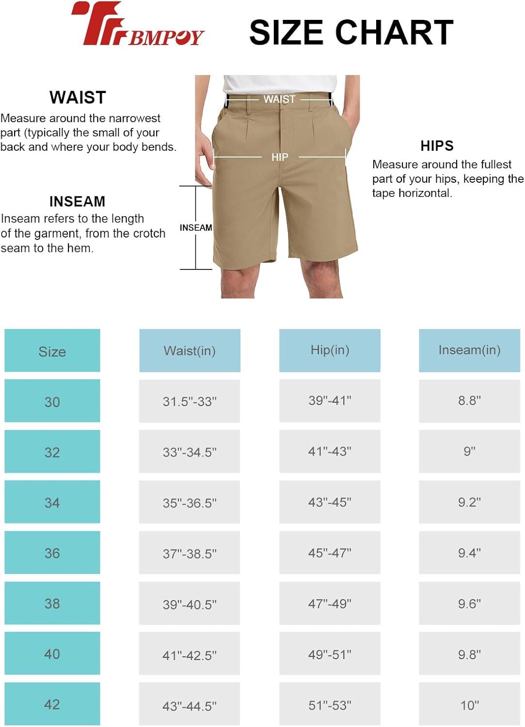 imageTBMPOY Mens Work Dress Shorts Golf Stretch Waistband Summer Pleated Casual Business Dressy Short for Men with PocketsKhaki