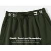 imageTBMPOY Mens Cargo Sweatpants Joggers Winter Fleece Lined Pants Gym Running Cotton Pants with Zipper PocketsArmy Green