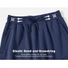 imageTBMPOY Mens Cargo Sweatpants Joggers Winter Fleece Lined Pants Gym Running Cotton Pants with Zipper PocketsDenim Blue