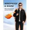 imageTBMPOY Mens Corduroy Jacket Sherpa Fleece Lined Jackets Warm Winter Trucker Work Casual Hiking Coat with 5 PocketsBlack