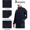 imageTBMPOY Mens Fleece Jackets Lightweight FullZip Fall Jacket Outdoor Hiking Warm Winter Coats with PocketsNavy