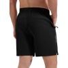 imageTBMPOY Mens Hiking Shorts 7quot Quick Dry Lightweight Cargo Fishing Shorts with Zipper Pockets Elastic Waist Drawstring WalkingBlack