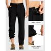 imageTBMPOY Mens Lightweight Hiking Pants Quick Dry 4 Pockets Stretch Water Resistant Travel Fishing Convertible Zip Cargo JoggerBlack