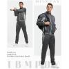 imageTBMPOY Mens Tracksuits Sweatsuits for Men Sweat Track Suits 2 Piece Casual Athletic Jogging Warm Up Full Zip Sets03 Dark Greylight Grey