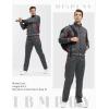 imageTBMPOY Mens Tracksuits Sweatsuits for Men Sweat Track Suits 2 Piece Casual Athletic Jogging Warm Up Full Zip Sets03 Dark Greywine Red