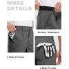imageTBMPOY Mens Work Dress Shorts Golf Stretch Waistband Summer Pleated Casual Business Dressy Short for Men with PocketsDark Grey