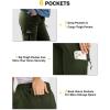 imageTBMPOY Womens Hiking Cargo Pants Lightweight Water Resistant Quick Dry Fishing Camping Travel Work Pant with 6 PocketsArmy Green
