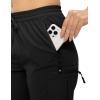 imageTBMPOY Womens Hiking Cargo Shorts Lightweight Quick Dry Athletic Summer Shorts Golf Travel Camping with Zipper PocketsBlack