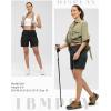 imageTBMPOY Womens Hiking Cargo Shorts Lightweight Quick Dry Athletic Summer Shorts Golf Travel Camping with Zipper PocketsDark Grey