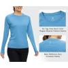 imageTBMPOY Womens UPF 50 Long Sleeve Quick Dry Zipper Sun Protection ShirtsBlue2