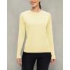imageTBMPOY Womens UPF 50 Long Sleeve Quick Dry Zipper Sun Protection ShirtsLight Yellow2
