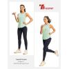 imageTBMPOY Womens Workout Tank Tops High Crew Neck Racerback Lightweight Muscle Dry Fit Tennis Sleeveless Athletic Running YogaLight Green