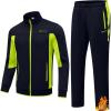 imageTBMPOY Mens Fleece Lined Tracksuits Sweatsuits 2 Piece Sets Winter Jogging Track Sweat Suits Thermal Casual OutfitsNavyFluorescent