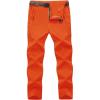 imageTBMPOY Mens Lightweight Hiking Pants with Belt 5 Zip Pockets Waterproof QuickDry Travel Fishing Work Outdoor PantsA26tangerine