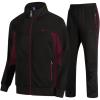 imageTBMPOY Mens Tracksuits Sweatsuits for Men Sweat Track Suits 2 Piece Casual Athletic Jogging Warm Up Full Zip Sets03 Blackwine Red