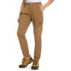 imageTBMPOY Womens Hiking Cargo Pants Lightweight Water Resistant Quick Dry Fishing Camping Travel Work Pant with 6 PocketsLight Brown