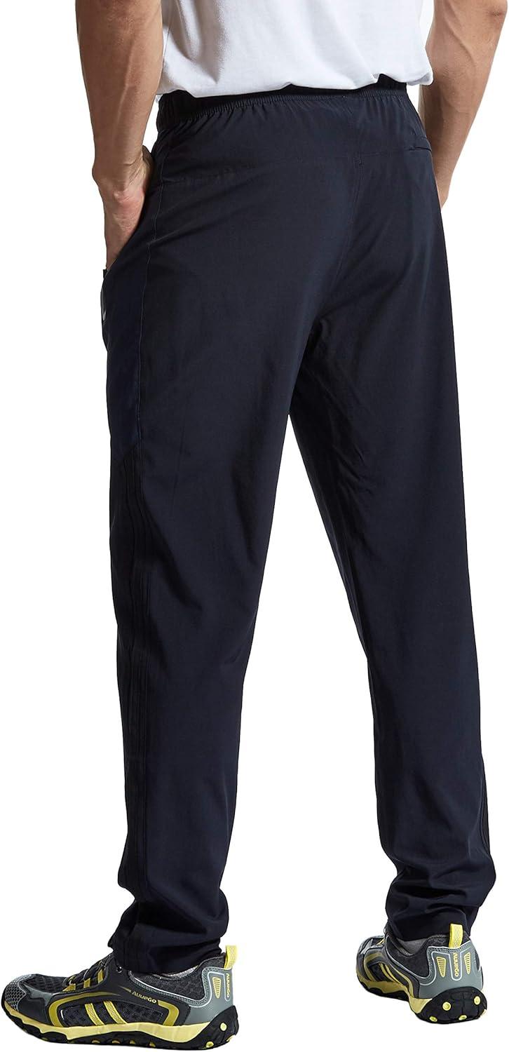 imageTBMPOY Mens Hiking Pants Quick Dry Lightweight Travel Track Running Active Jogger Sweatpants with PocketsB22dark Blue