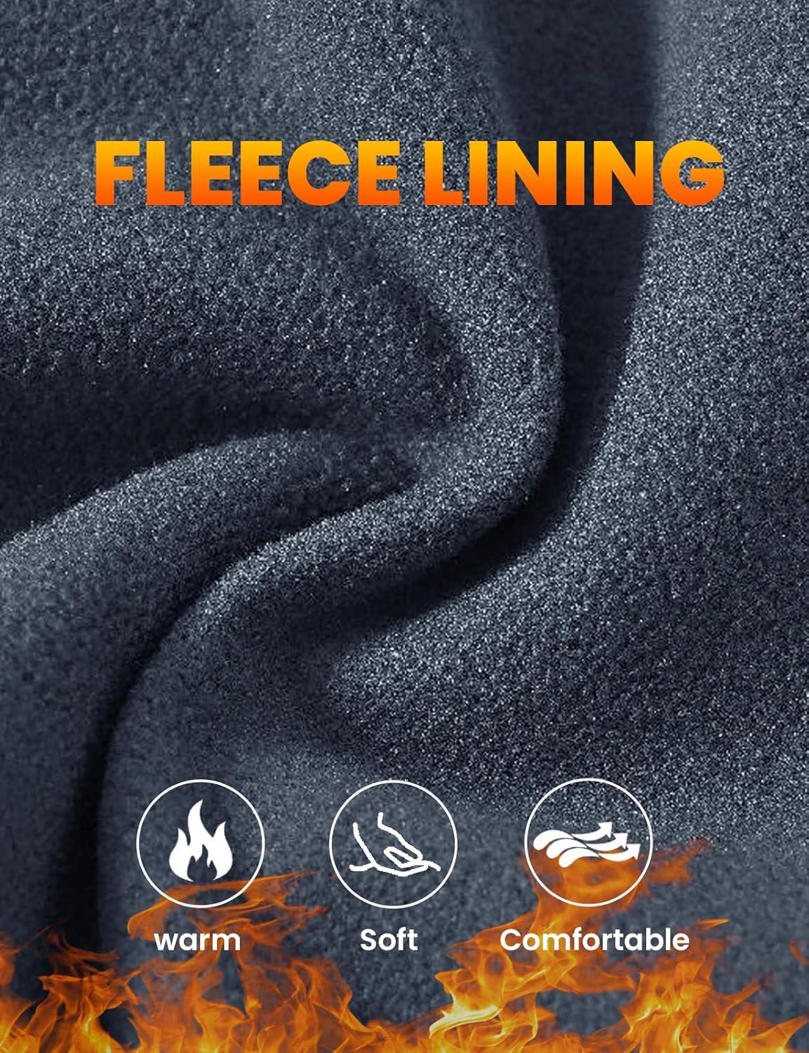 imageTBMPOY Mens Snow Ski Fleece Lined Hiking Pants Waterproof Winter Snowboard Warm Outdoor Insulated Pants WindproofKhaki