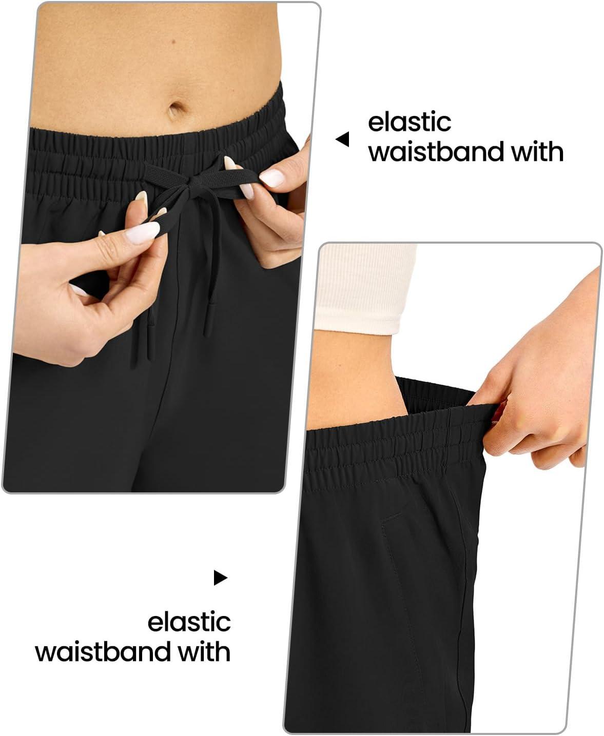imageTBMPOY Womens Hiking Cargo Shorts 85quot Lightweight QuickDry Water Resistant Athletic Shorts with Zipper PocketsBlack