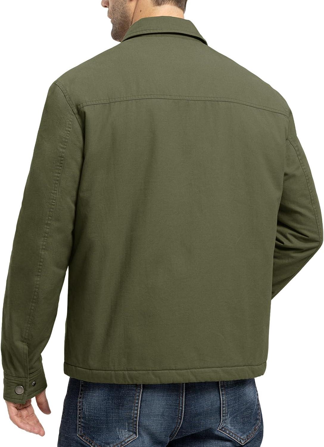 imageTBMPOY mens Men Work CoatsArmy Greenthick