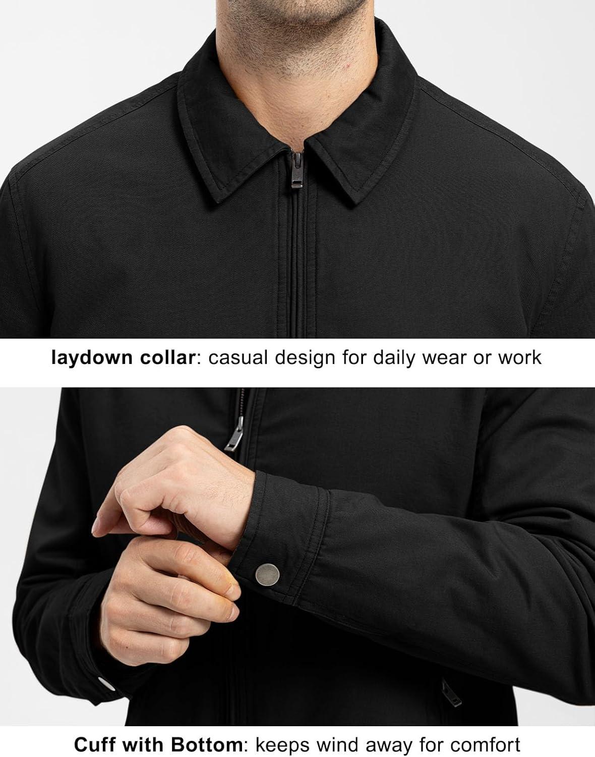 imageTBMPOY mens Men Work CoatsBlackthick