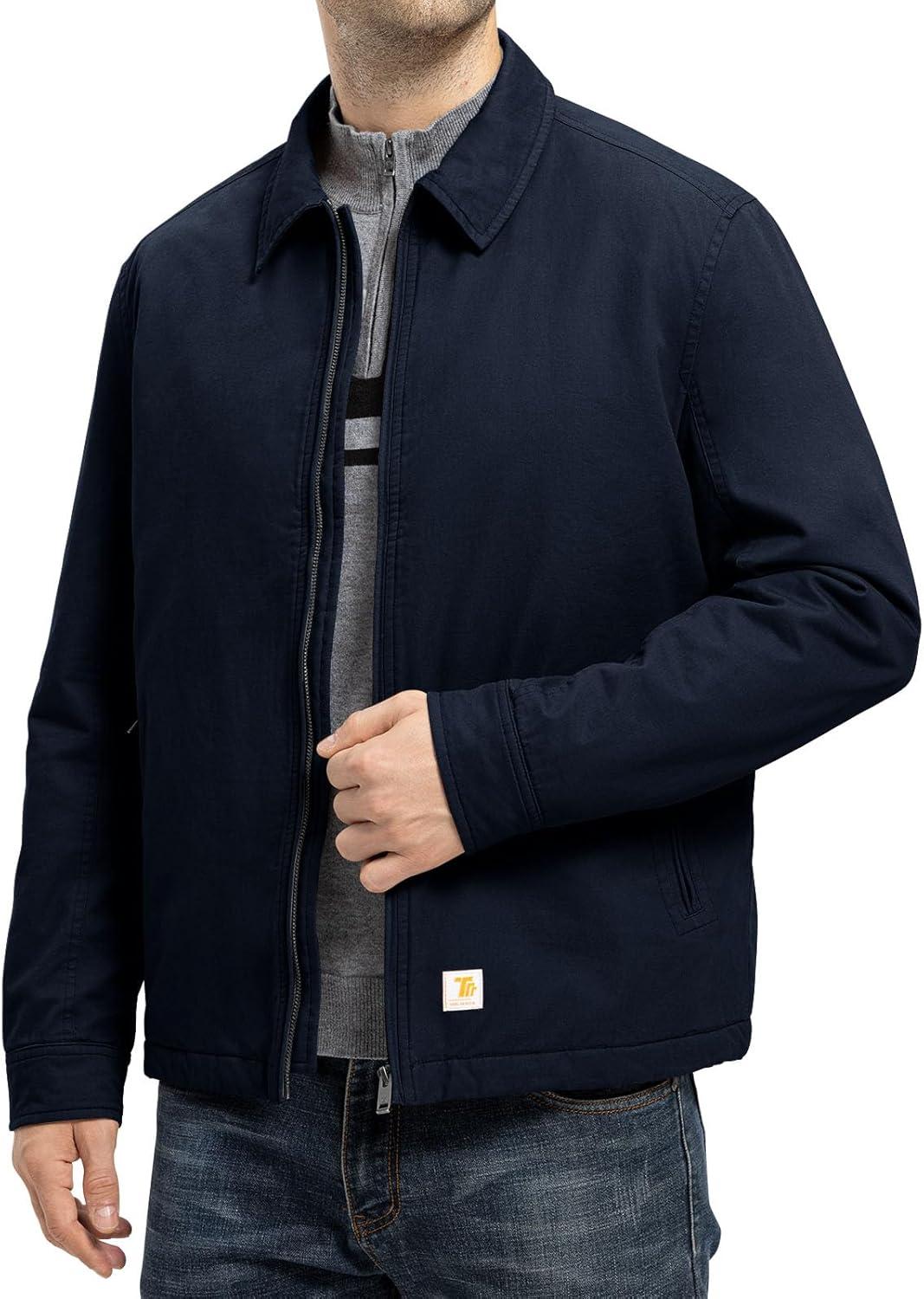 imageTBMPOY mens Men Work CoatsNavythick