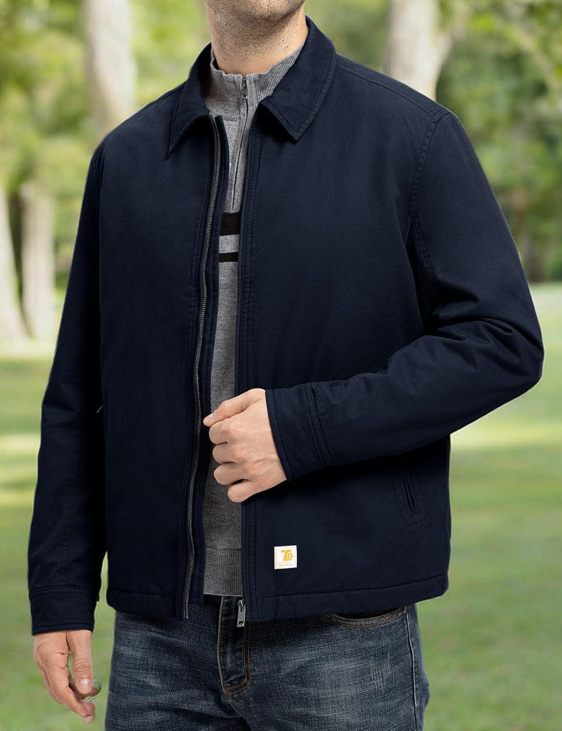 imageTBMPOY mens Men Work CoatsNavythick