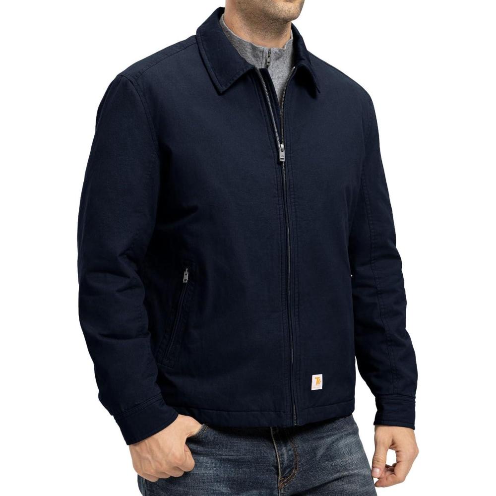 imageTBMPOY mens Men Work CoatsNavythick