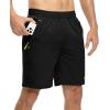 imageTBMPOY Mens 7quot Running Hiking Shorts Quick Dry Athletic Gym Outdoor Sports Workout Short 3 Zipper PocketsA29blackGreen