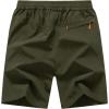 imageTBMPOY Mens 7quot Running Hiking Shorts Quick Dry Athletic Gym Outdoor Sports Workout Short 3 Zipper PocketsA4armygreen