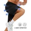 imageTBMPOY Mens Hiking Shorts Lightweight Outdoor Sports Shorts 7quot Quick Dry Athletic Running Gym Shorts with Zipper PocketsBlack