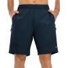imageTBMPOY Mens Hiking Shorts Lightweight Outdoor Sports Shorts 7quot Quick Dry Athletic Running Gym Shorts with Zipper PocketsNavy