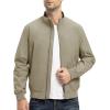 imageTBMPOY Mens Light Jackets Waterproof Bomber Work Jacket Causal Windbreaker Full Zip Golf Dress Outwear CoatsYellow02 Style