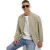 imageTBMPOY Mens Lightweight Bomber Jackets Light Track Jackets Casual Summer Windbreaker Outdoor Golf Fashion Coat for MenA2khaki
