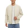 imageTBMPOY Mens Lightweight Bomber Jackets Light Track Jackets Casual Summer Windbreaker Outdoor Golf Fashion Coat for MenA2light Khaki