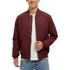 imageTBMPOY Mens Lightweight Bomber Jackets Light Track Jackets Casual Summer Windbreaker Outdoor Golf Fashion Coat for MenA2wine Red