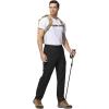 imageTBMPOY Mens Lightweight Hiking Travel Pants Cargo Pockets Quick Dry Stretch Water Resistant Fishing Outdoor WorkBlack