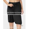 imageTBMPOY Womens Capri Pants Lightweight Quick Dry Hiking Cargo Pockets Casual Water Resistant Travel Cropped CottonBlack1