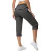 imageTBMPOY Womens Cargo Capris with Pockets Lightweight Hiking Capris Pants Quick Dry Casual Cropped Pants Summer Trip CottonStyle 2dark Grey