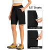 imageTBMPOY Womens Hiking Cargo Shorts 85quot Lightweight QuickDry Water Resistant Athletic Shorts with Zipper PocketsBlack