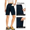 imageTBMPOY Womens Hiking Cargo Shorts 85quot Lightweight QuickDry Water Resistant Athletic Shorts with Zipper PocketsNavy