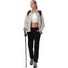 imageTBMPOY Womens Lightweight Hiking Pants Water Resistant Quick Dry Travel Work Outdoor Fishing Pants Zipper PocketsBlack