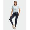 imageTBMPOY Womens Short Sleeve Workout Tops TShirts Breathable Quick Dry UPF 30 Athletic Exercise Tee Shirts with Side SlitsLight Blue