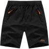 imageTBMPOY Mens 7quot Running Hiking Shorts Quick Dry Athletic Gym Outdoor Sports Workout Short 3 Zipper PocketsA2blackRed