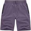 imageTBMPOY Mens Hiking Shorts Lightweight Outdoor Sports Shorts 7quot Quick Dry Athletic Running Gym Shorts with Zipper PocketsPurple Gray