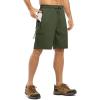 imageTBMPOY Mens Hiking Shorts with 5 Zip Pockets 9 Lightweight Outdoor Work Athletic Travel Short for Men Casual RunningGreen